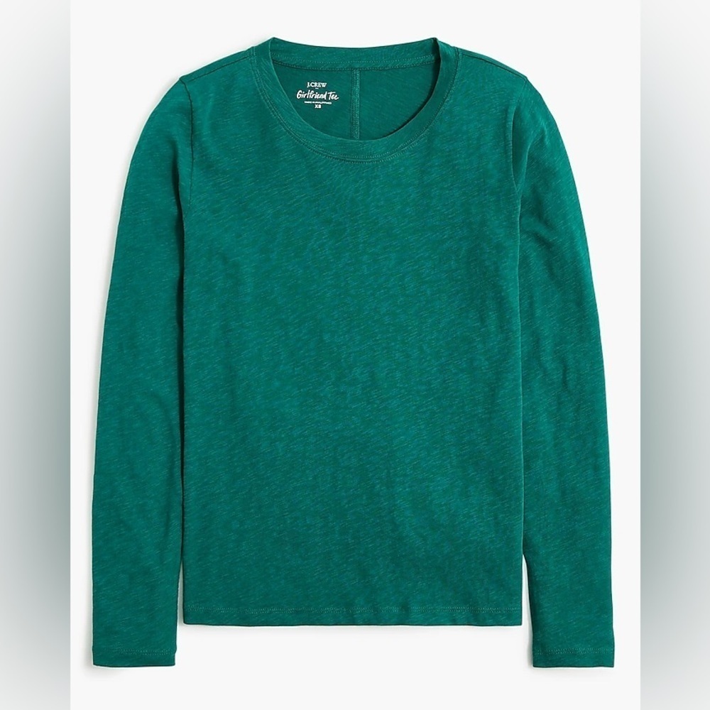 NWT J.Crew Long-sleeve crewneck girlfriend tee size S #AS893